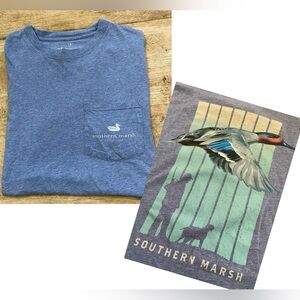 Southern Marsh Men’s Size Small Cotton Crew Neck‎ Graphic Pocket Tee